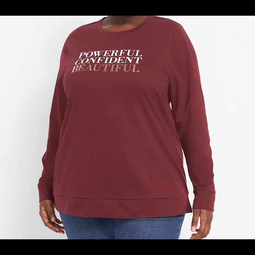 NWOT “Powerful, Confident, Beautiful” Sweatshirt | Sz 18/20
